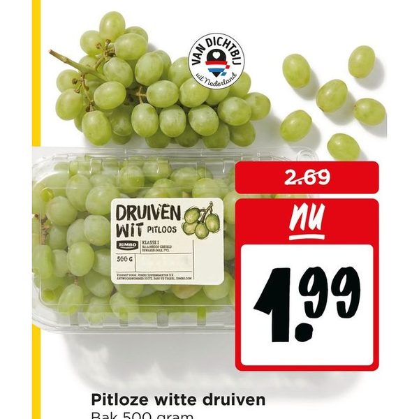 Pitloze witte druiven
