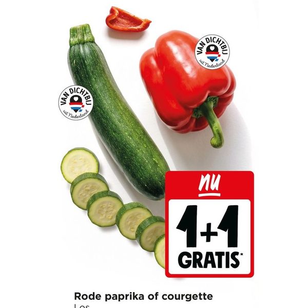 Rode paprika of courgette