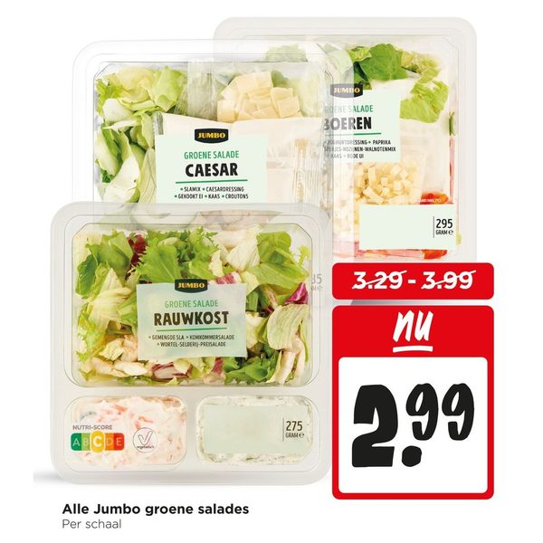 Alle Jumbo groene salades
