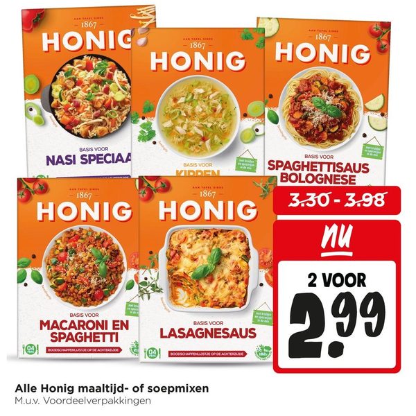 Alle Honig maaltijd- of soepmixen