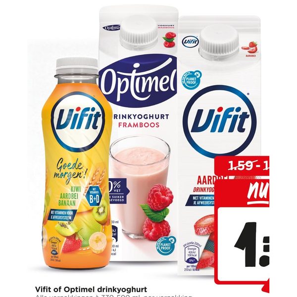 Vifit of Optimel drinkyoghurt