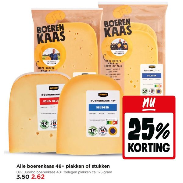 Jumbo boerenkaas 48+ plakken of stukken