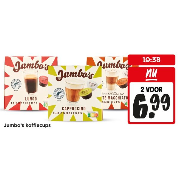 Jumbo's koffiecups voor Dolce Gusto