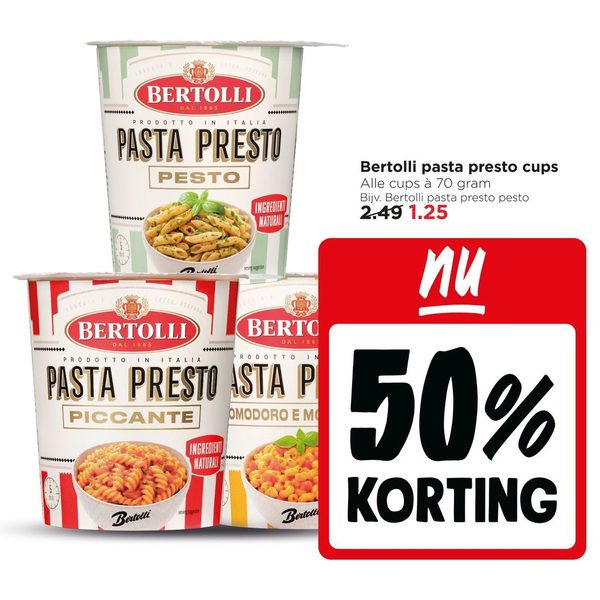 Bertolli pasta presto cups