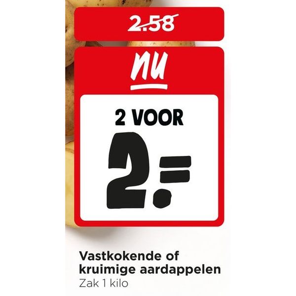 Vastkokende of kruimige aardappelen