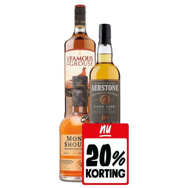 Aerstone, Monkey Shoulder of Famous Grouse whisky