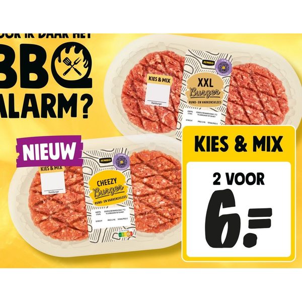 Jumbo XXL burger en Cheezy burger