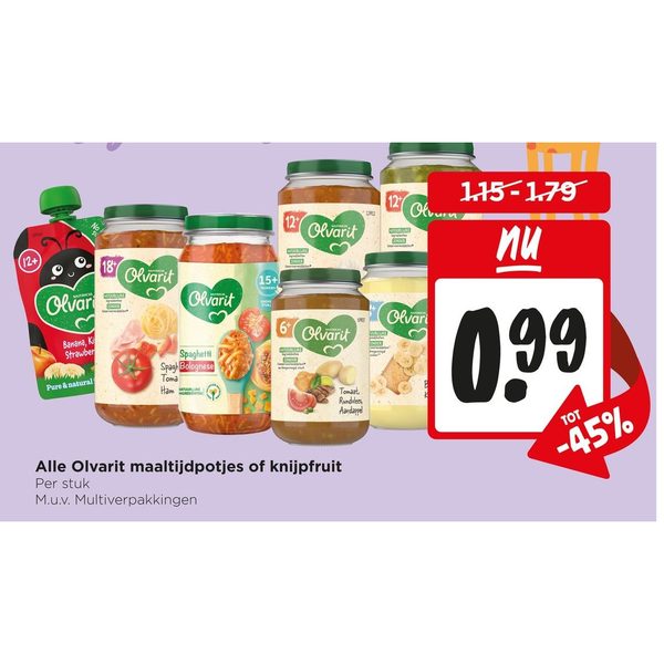 Olvarit maaltijdpotjes of knijpfruit
