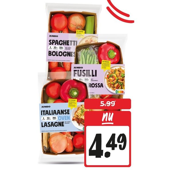 Alle Italiaanse maaltijdpakketten