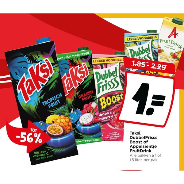 Taksi, DubbelFrisss Boost of Appelsientje FruitDrink