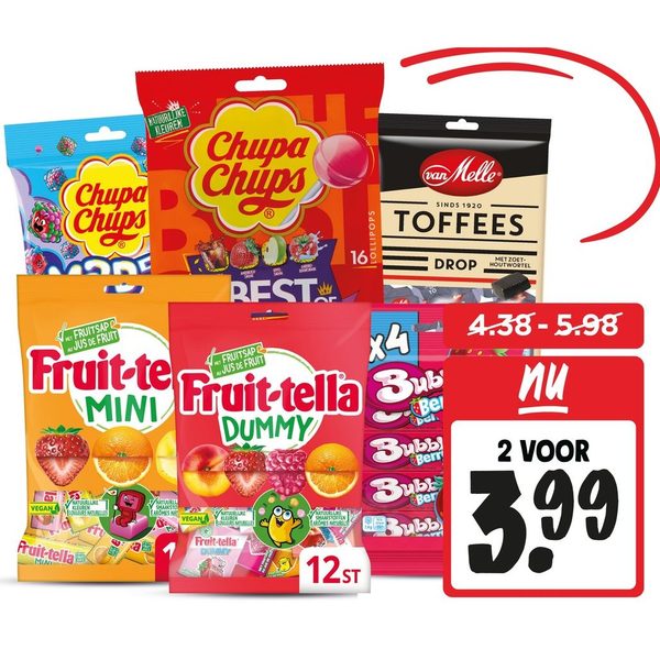 Chupa Chups, Fruit-tella, Van Melle of Bubblicious