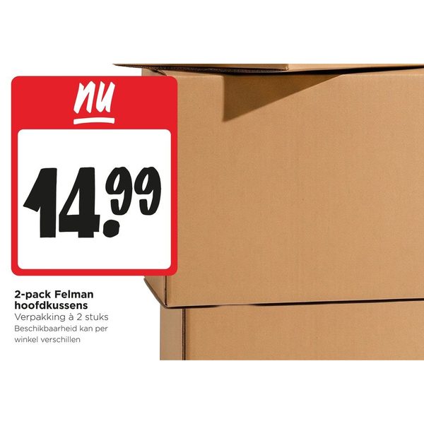 2-pack Felman hoofdkussens