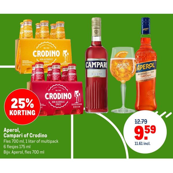Aperol, Campari of Crodino