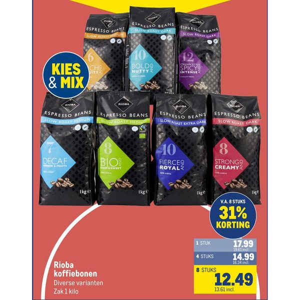Rioba koffiebonen