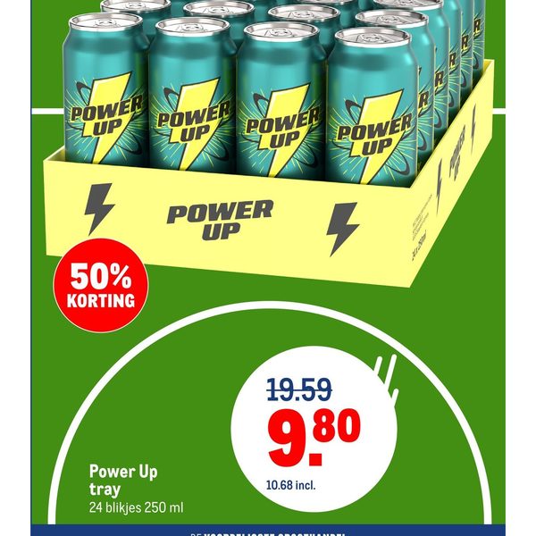 Power Up energydrink tray