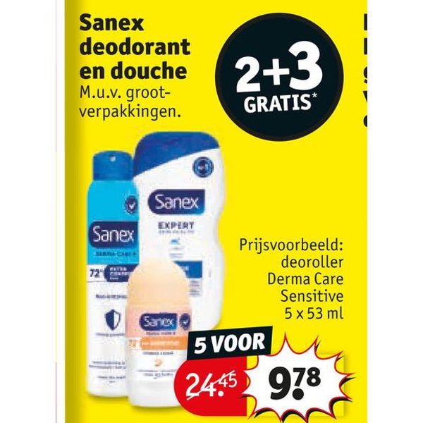 Sanex deodorant en douche