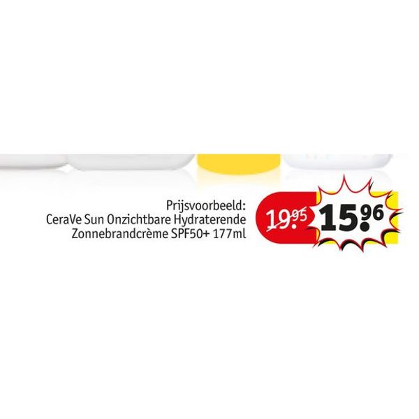 CeraVe Sun Onzichtbare Hydraterende Zonnebrandcrème SPF50+ 177ml