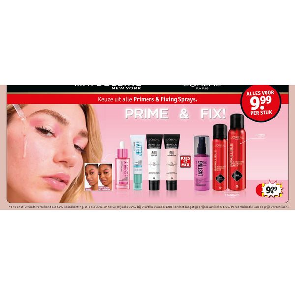 Maybelline & L'Oréal Primers & Fixing Sprays