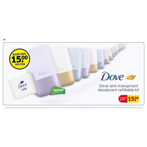 Dove anti-transpirant deodorant refillable kit