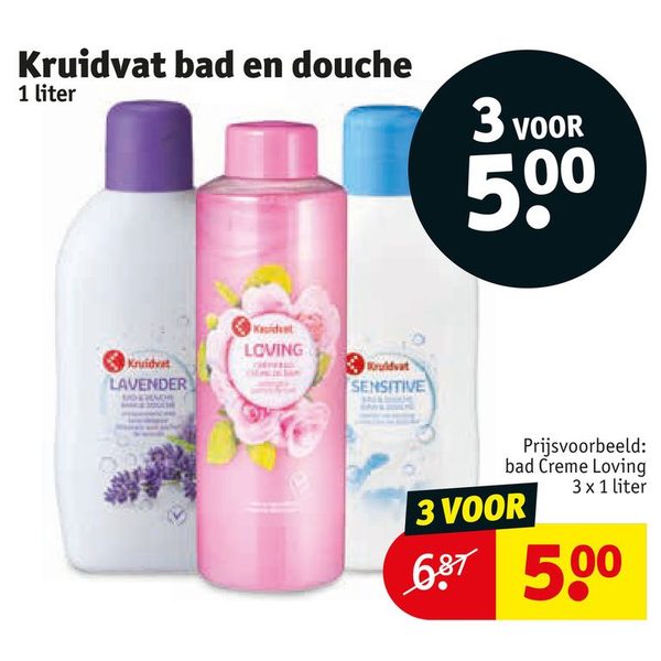 Kruidvat bad en douche gel