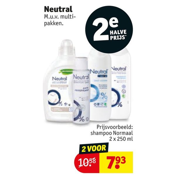 Neutral shampoo of douchegel