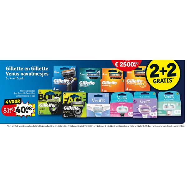 Gillette en Gillette Venus navulmesjes