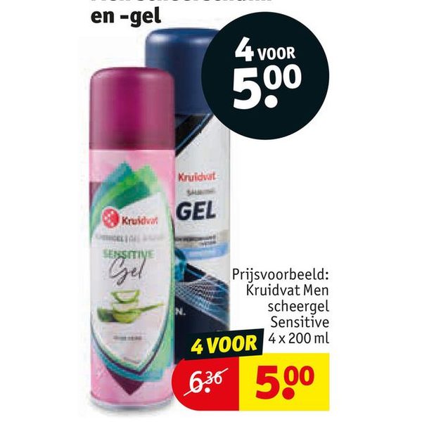 Kruidvat scheerschuim en -gel