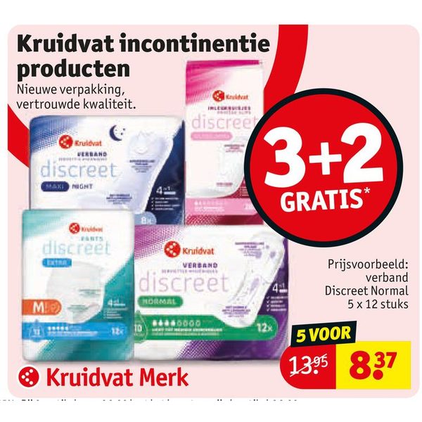 Kruidvat incontinentie producten