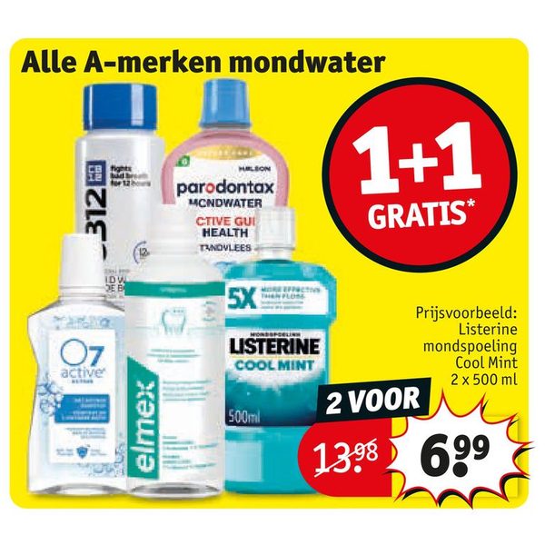 Alle A-merken mondwater