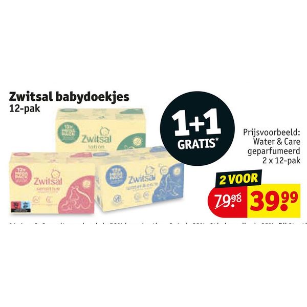 Zwitsal babydoekjes 12-pak