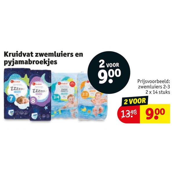 Kruidvat zwemluiers en pyjamabroekjes