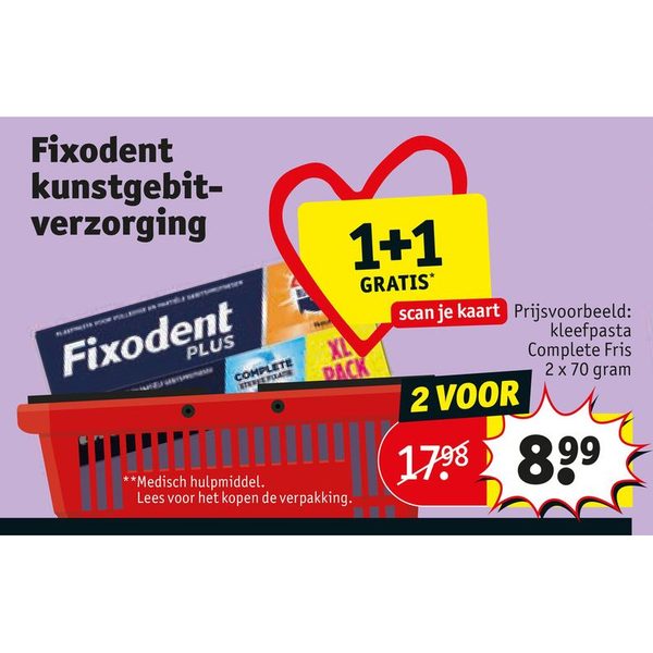 Fixodent kunstgebit-verzorging