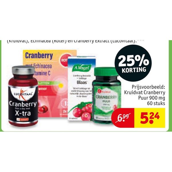 Cranberry & Blaas supplementen