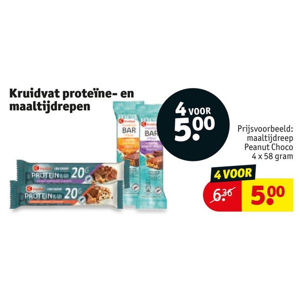 Kruidvat proteïne- en maaltijdrepen