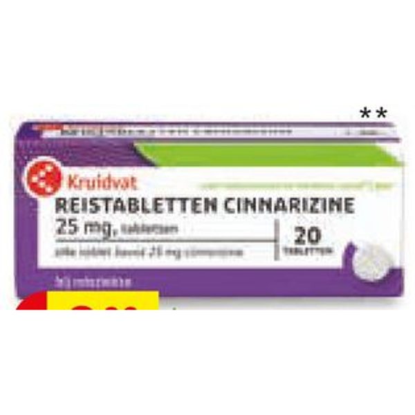 Kruidvat Reistabletten Cinnarizine