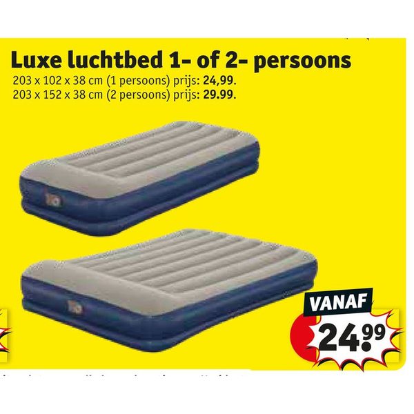 Luxe luchtbed 1- of 2-persoons