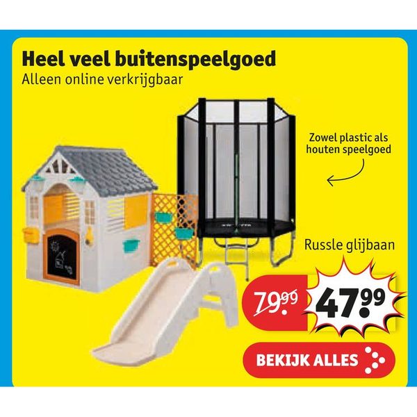 Russle glijbaan en buitenspeelgoed