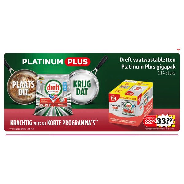 Platinum Plus vaatwastabletten