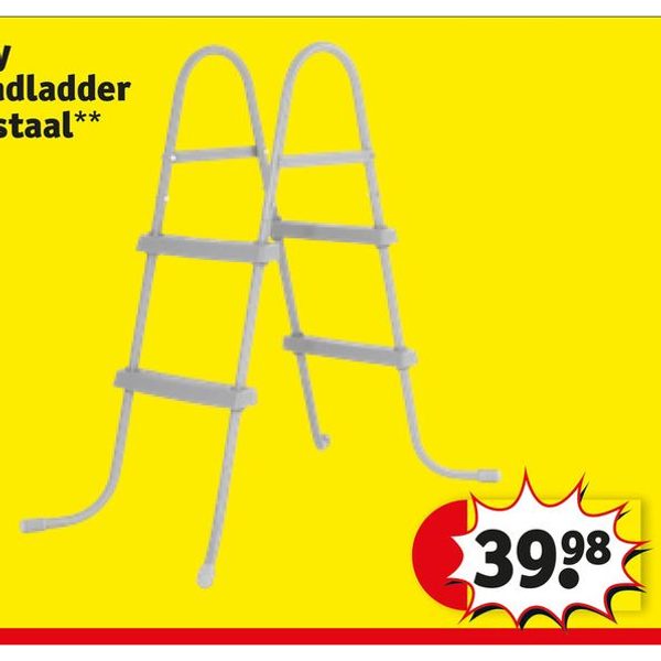 Bestway zwembadladder gecoat staal