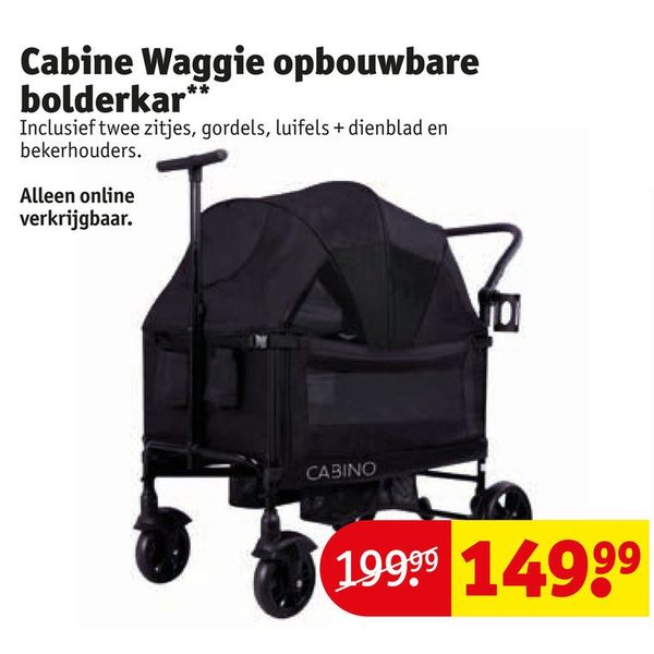 Cabine Waggie opbouwbare bolderkar