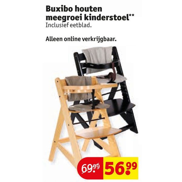 Buxibo houten meegroei kinderstoel