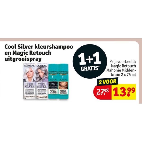 L'Oréal Cool Silver kleurshampoo en Magic Retouch uitgroeispray