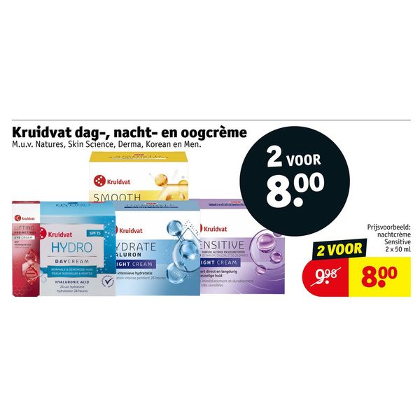 Kruidvat dag-, nacht- en oogcrème