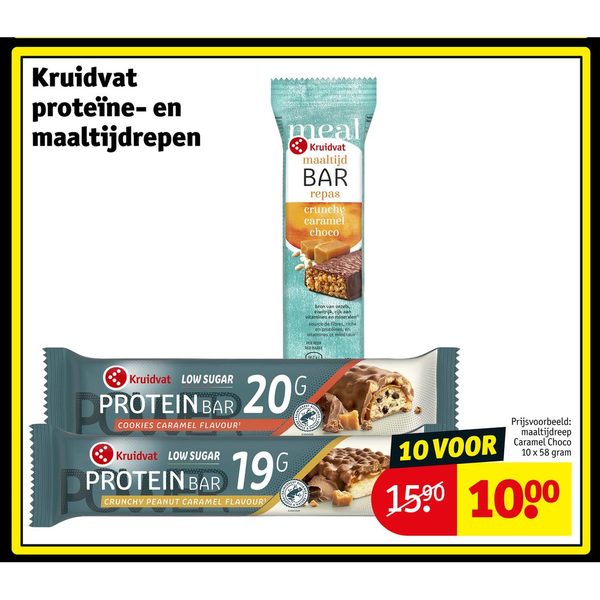 Kruidvat proteïne- en maaltijdrepen