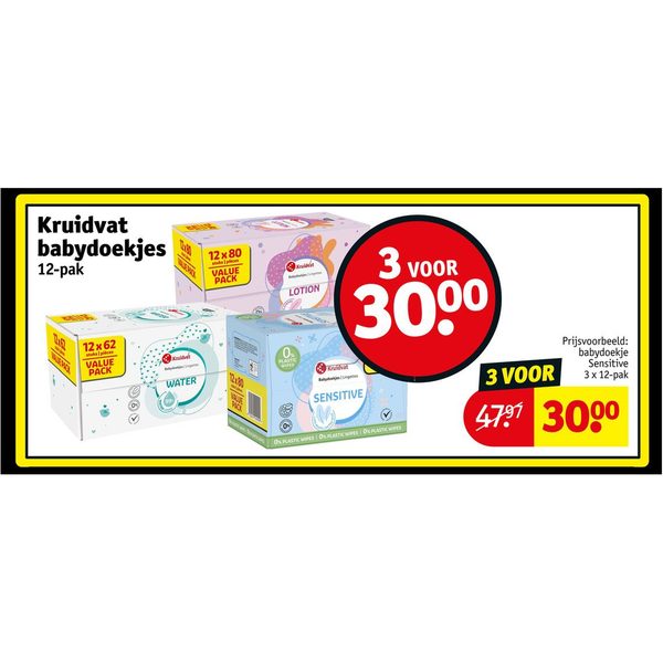 Kruidvat babydoekjes 12-pak