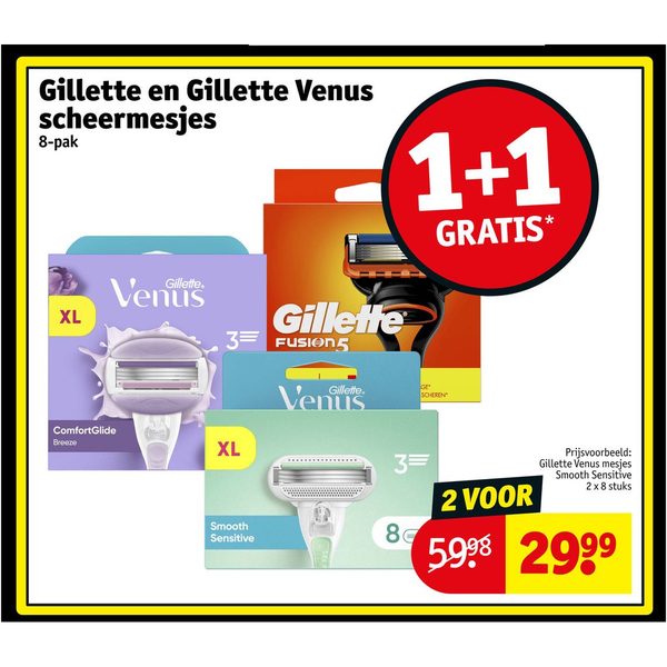 Gillette en Gillette Venus scheermesjes