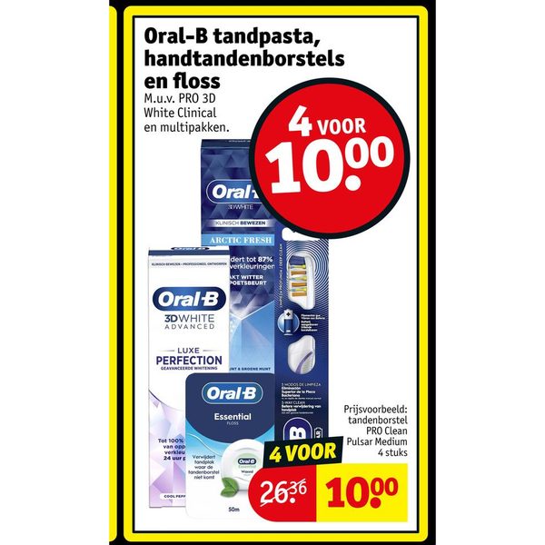 Oral-B tandpasta, handtandenborstels en floss