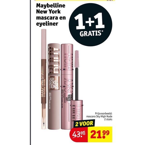 Maybelline New York mascara en eyeliner