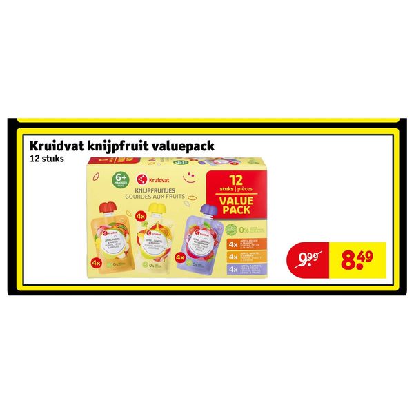 Kruidvat knijpfruit valuepack