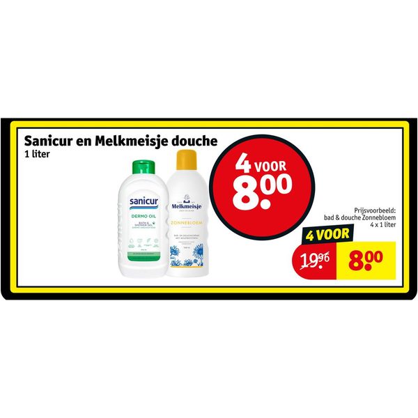 Sanicur en Melkmeisje douche